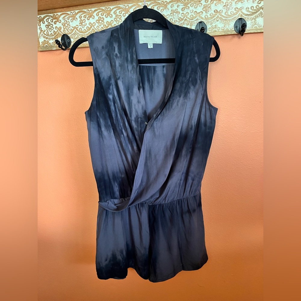 Brochu Walker Tie-Dye Wrap Romper